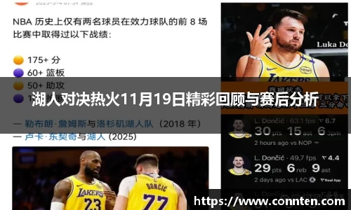 湖人对决热火11月19日精彩回顾与赛后分析