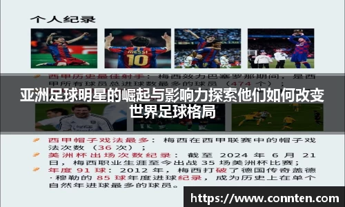 亚洲足球明星的崛起与影响力探索他们如何改变世界足球格局